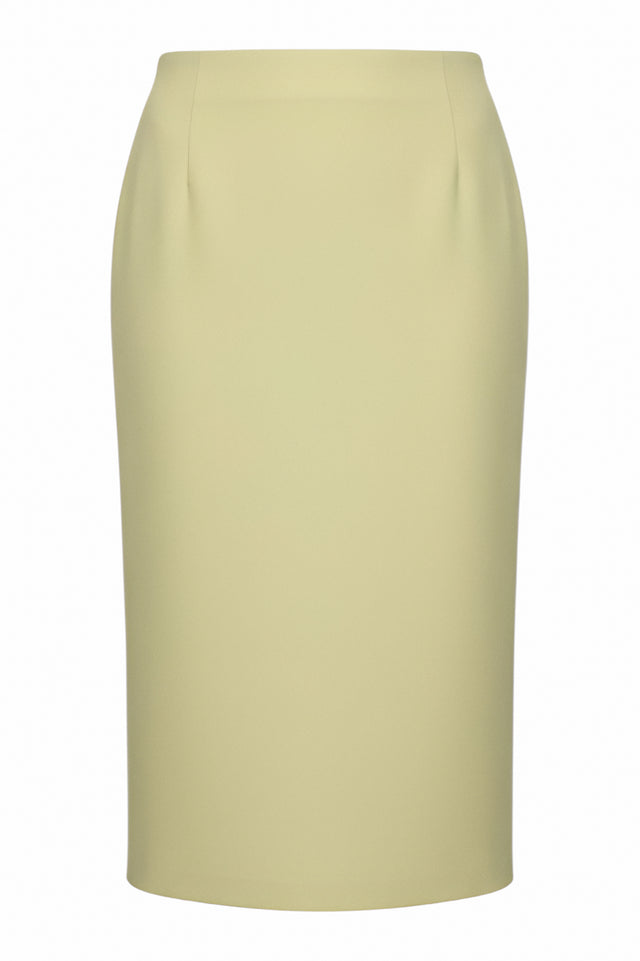 Valentino Pale Chartreuse Pencil Skirt