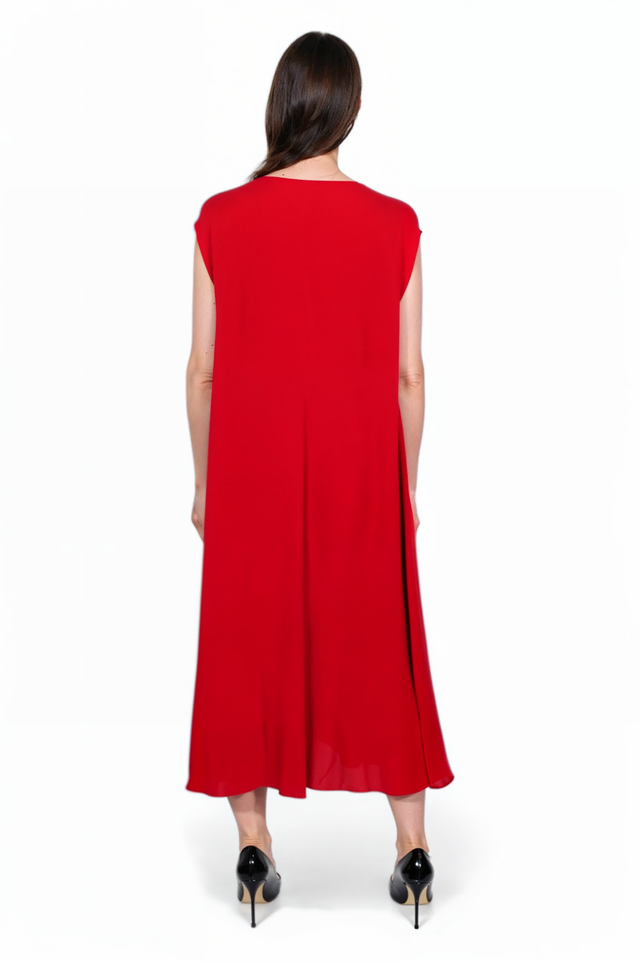 Valentino Garavani Draped Belted Midi Dress