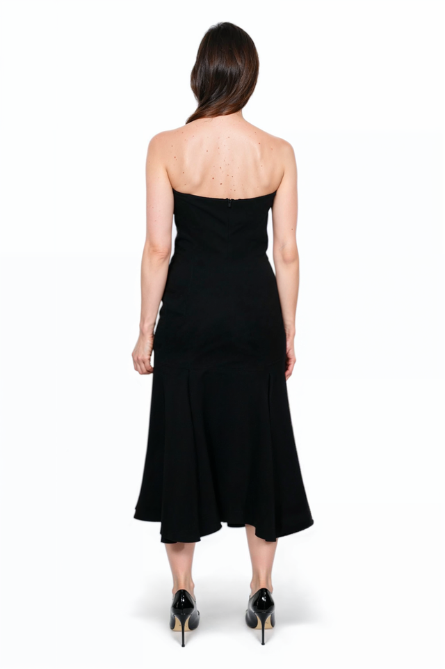 Valentino Strapless Green Midi Dress