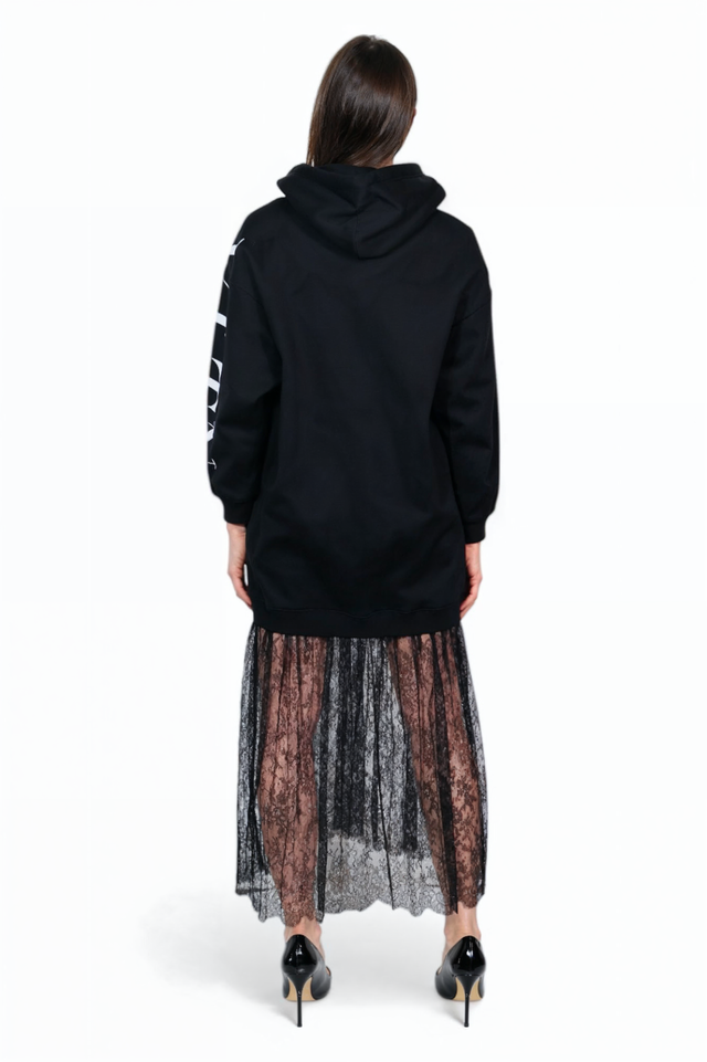 Valentino VLTN Oversized Hoodie with Lace Skirt Detail