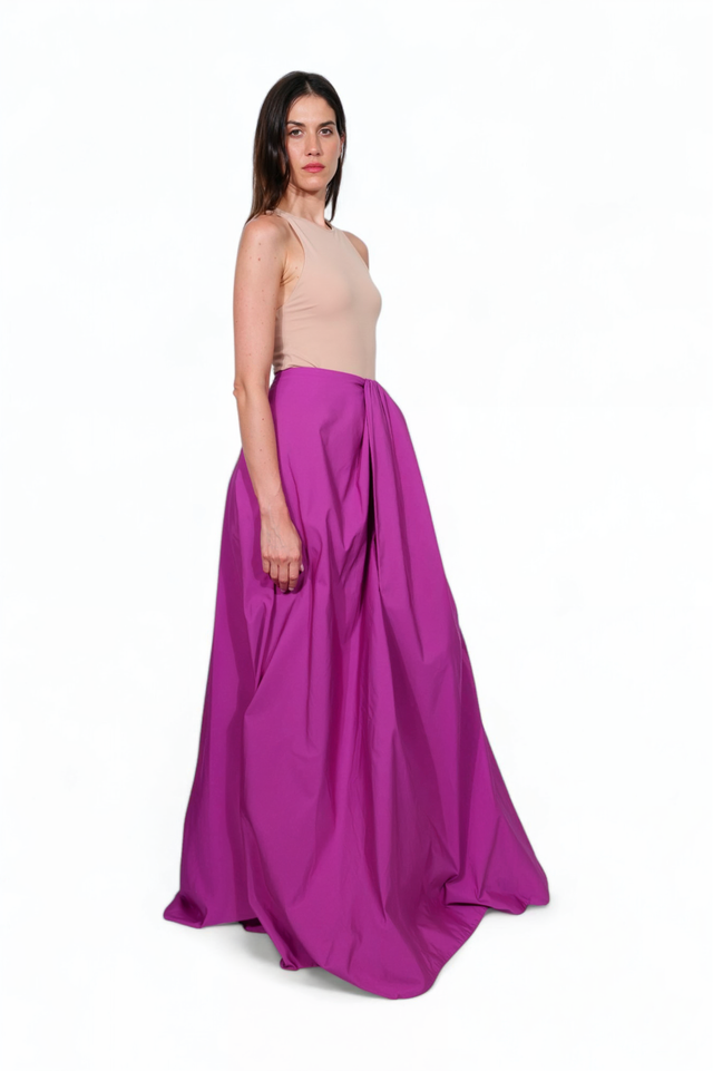 Valentino Fuchsia High-Waisted Maxi Skirt