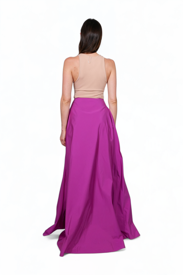 Valentino Fuchsia High-Waisted Maxi Skirt
