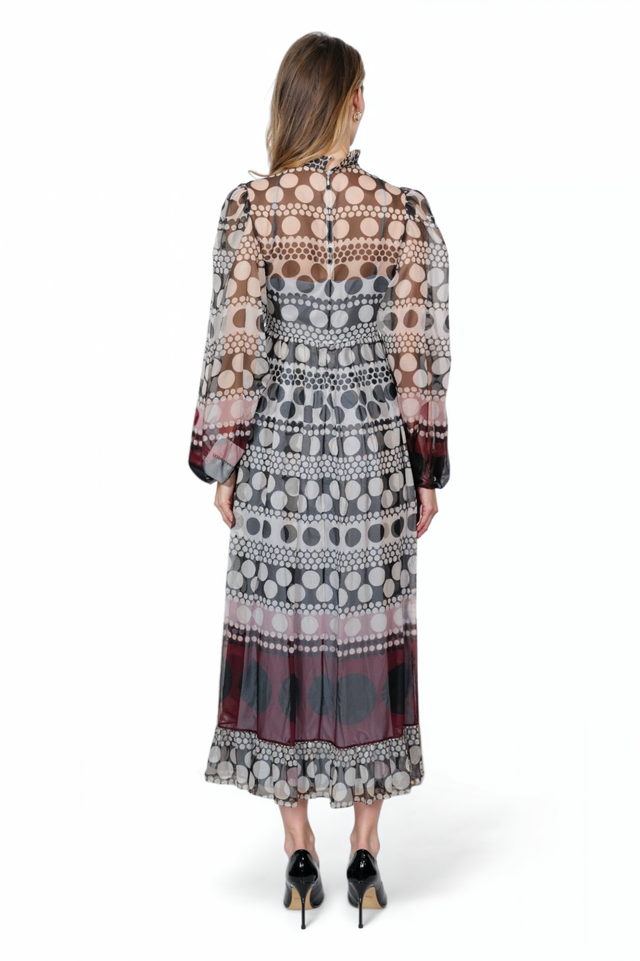 Valentino Sheer Printed Midi Dress