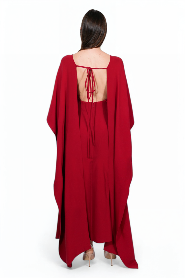 Valentino Garavani Draped Cape Gown