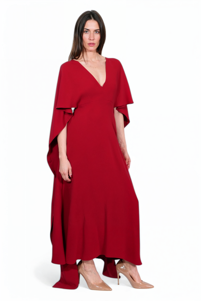Valentino Garavani Draped Cape Gown