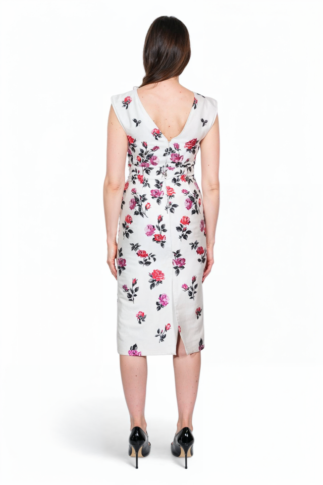 Valentino Sleeveless Floral Sheath Dress