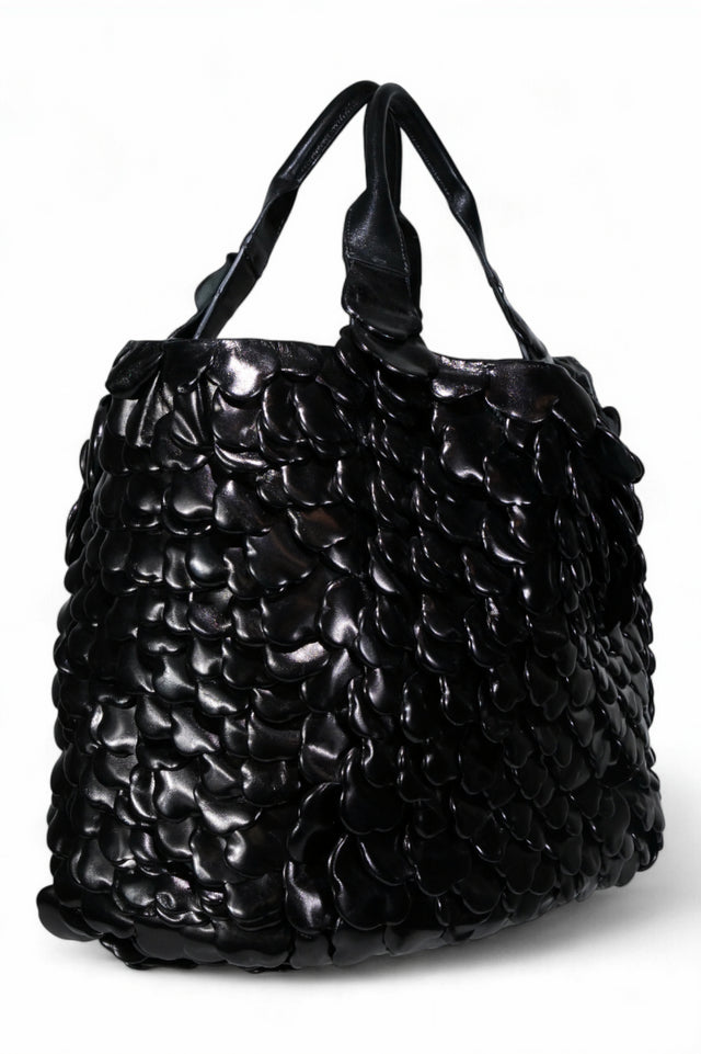 Valentino Garavani 3D Rose Petal Leather Tote Bag with Shoulder Strap