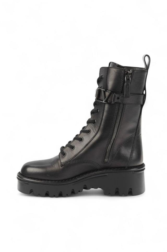 Valentino Garavani Leather Combat Boots