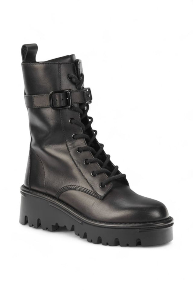 Valentino Garavani Leather Combat Boots