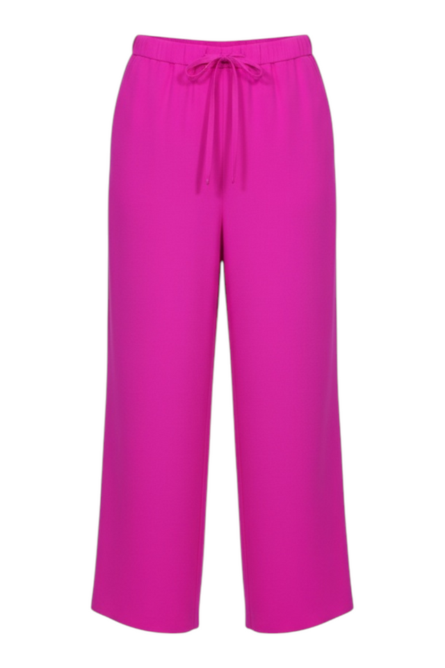 Valentino Fuchsia Wide-Leg Drawstring Pants
