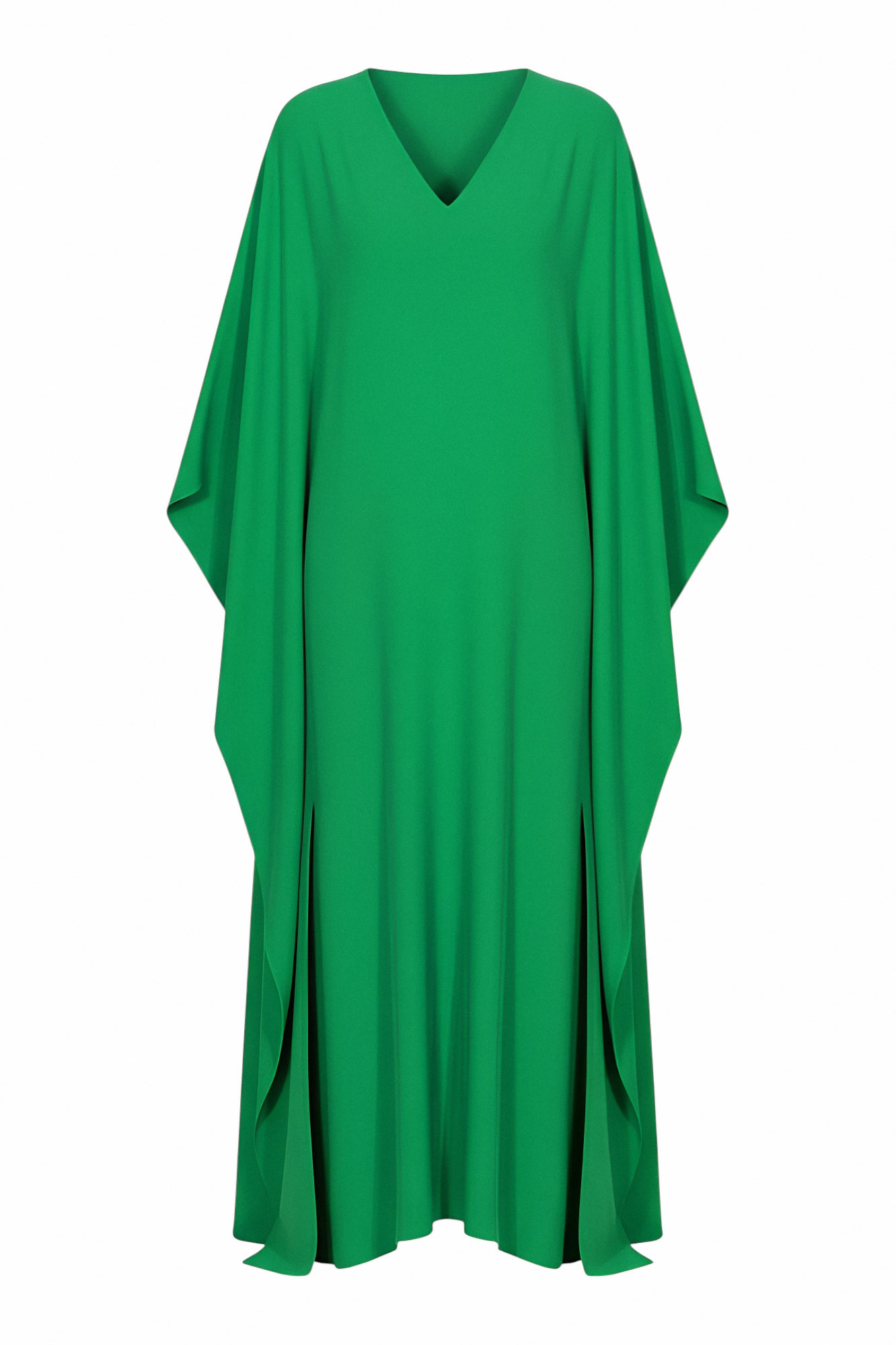 Valentino Emerald Green Draped Kaftan Gown – MSA Haute Couture