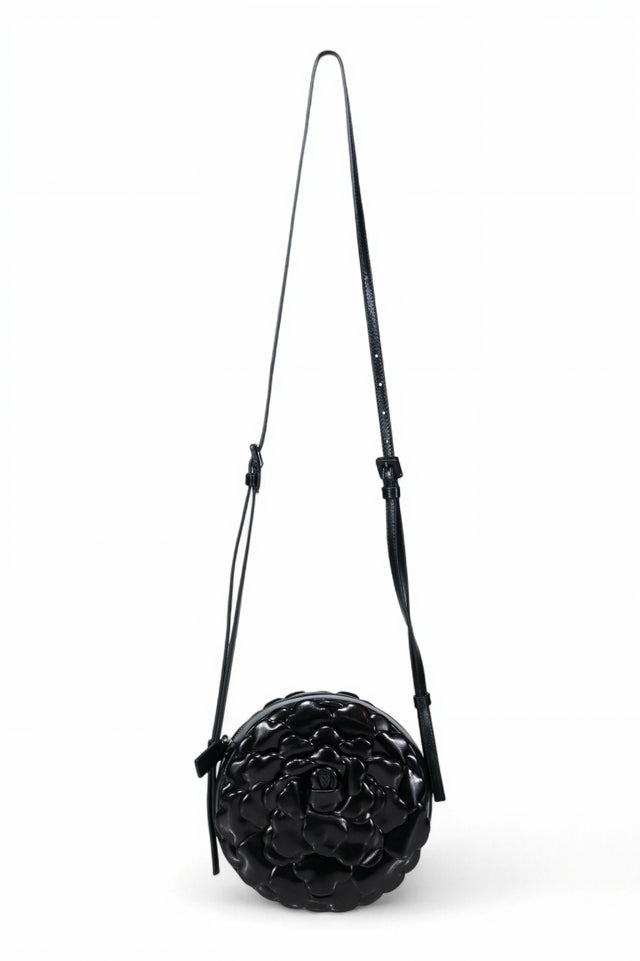 Valentino Garavani 3D Rose Round Leather Crossbody Bag