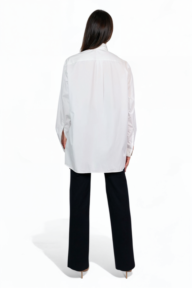 Valentino Embroidered Poplin Tunic Shirt
