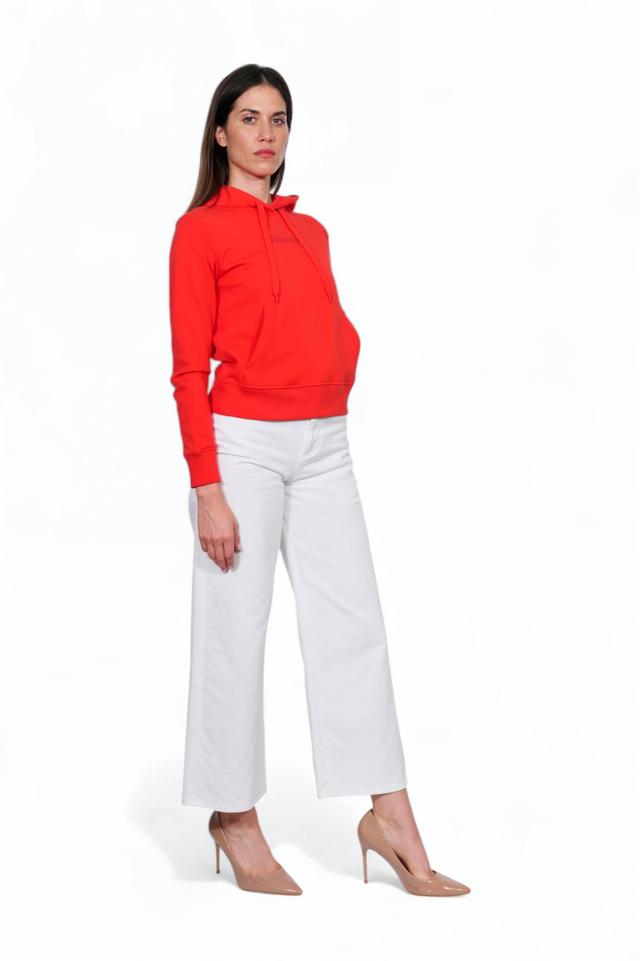 Valentino Red Logo Hooded Sweatshirt