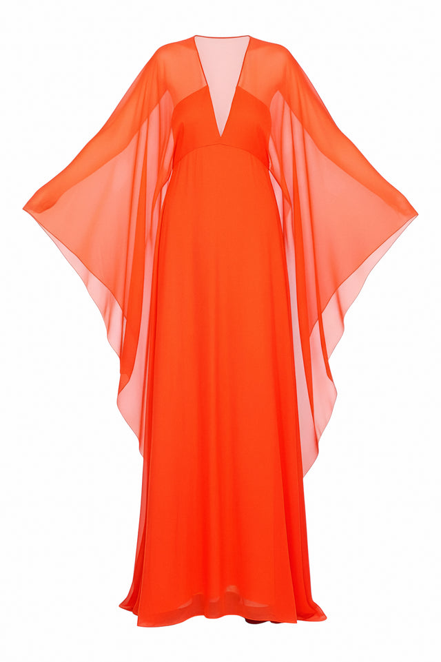 Valentino Flowing Orange Gown
