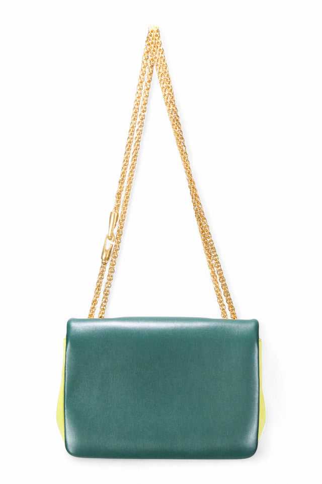 Valentino Garavani Roman Stud Two-Tone Leather Shoulder Bag