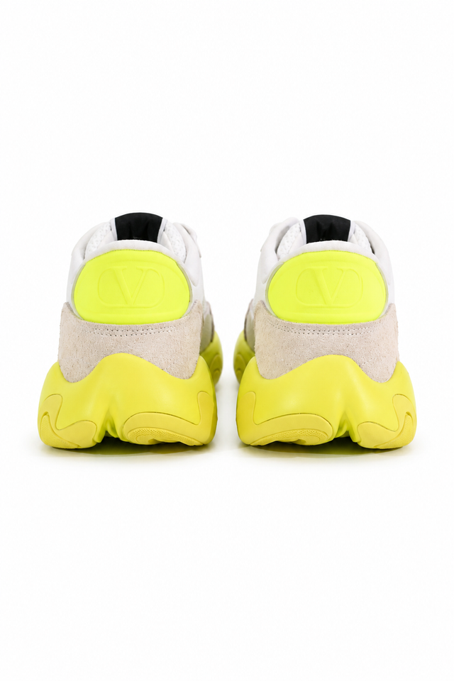 Valentino Garavani Bounce Mesh Sneakers – Neutral & Neon Sole Styles