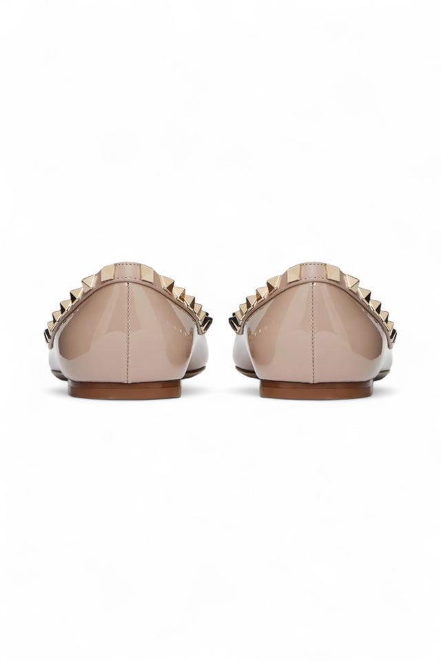 Valentino Garavani Rockstud Patent Leather Ballerina Flats