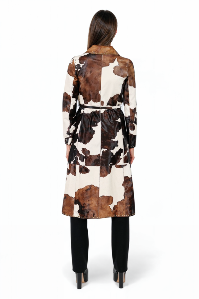 Valentino Calf Hair Trench Coat