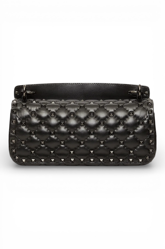 Valentino Garavani Rockstud Spike Quilted Chain Bag – Black