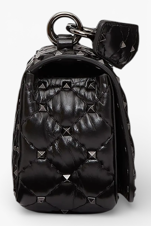 Valentino Garavani Rockstud Spike Quilted Chain Bag – Black