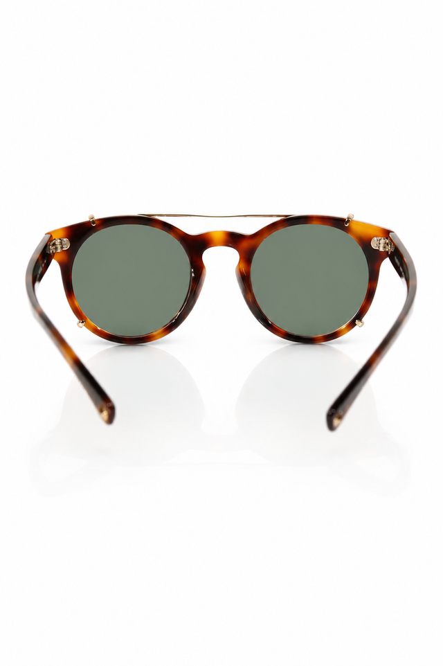 Valentino Garavani Crystal-Trim Round Sunglasses in Havana Tortoiseshell or Black