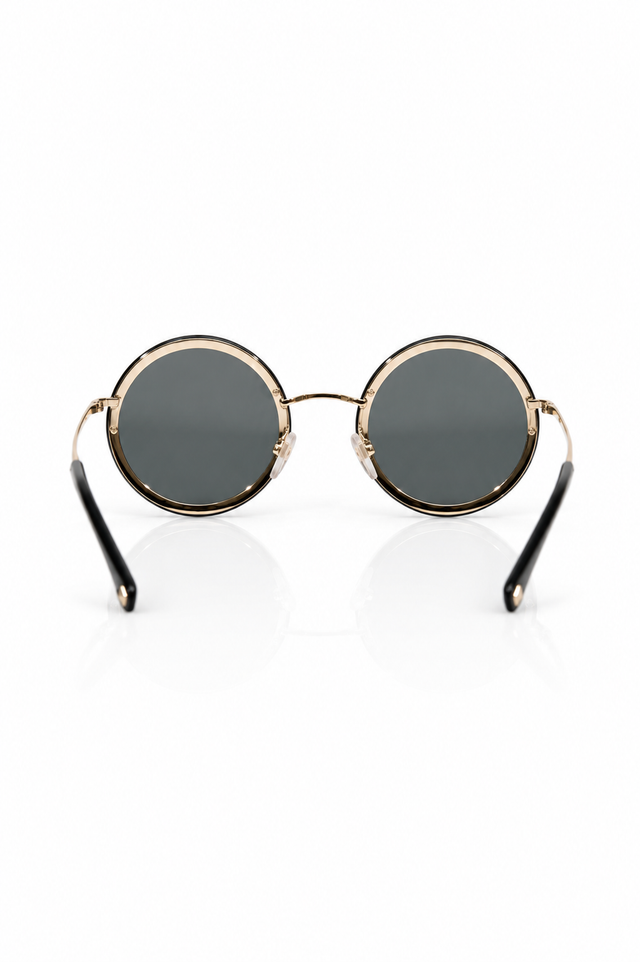 Valentino Garavani Edgy Round Studded Sunglasses with Gradient Lenses