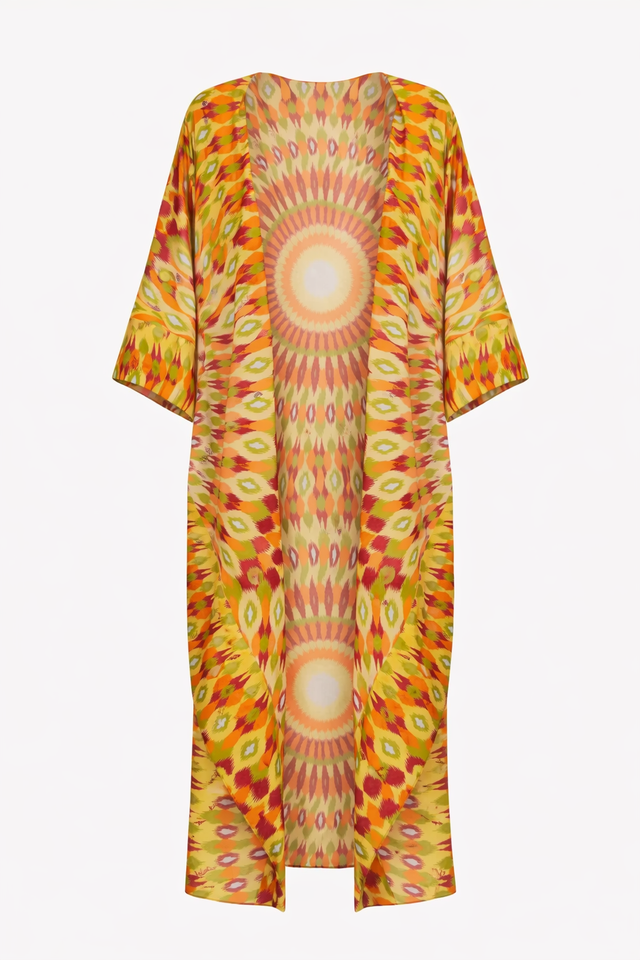 Valentino Sunburst Ikat Maxi Cover-Up