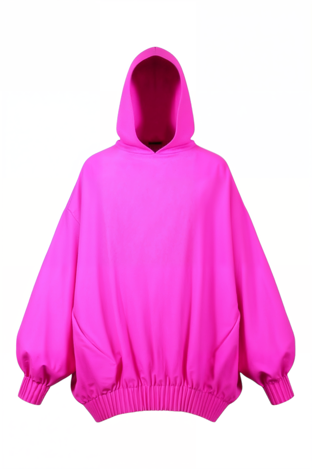 Valentino Men’s Oversized Neon Pink Hoodie