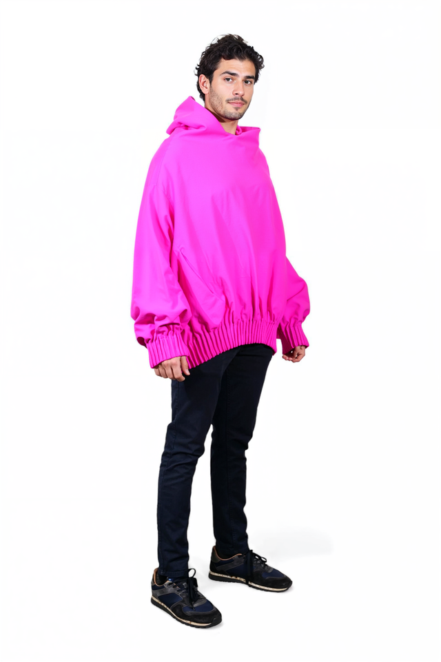 Valentino Men’s Oversized Neon Pink Hoodie