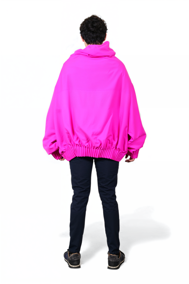 Valentino Men’s Oversized Neon Pink Hoodie