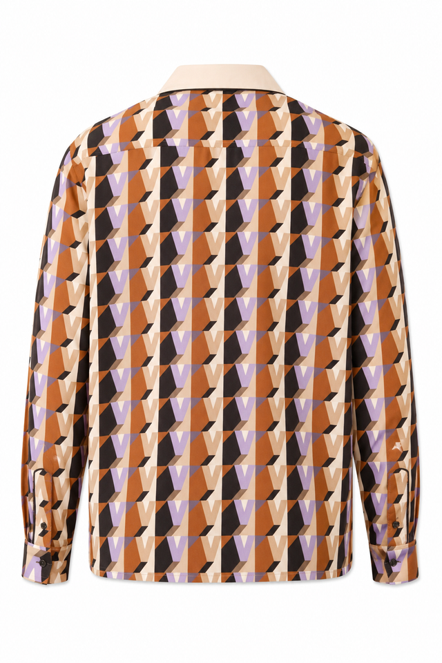 Valentino Geometric V Logo Print Overshirt