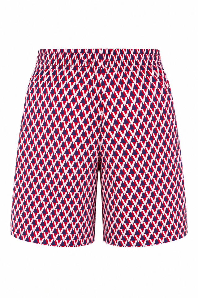 Valentino Geometric V Logo Shorts