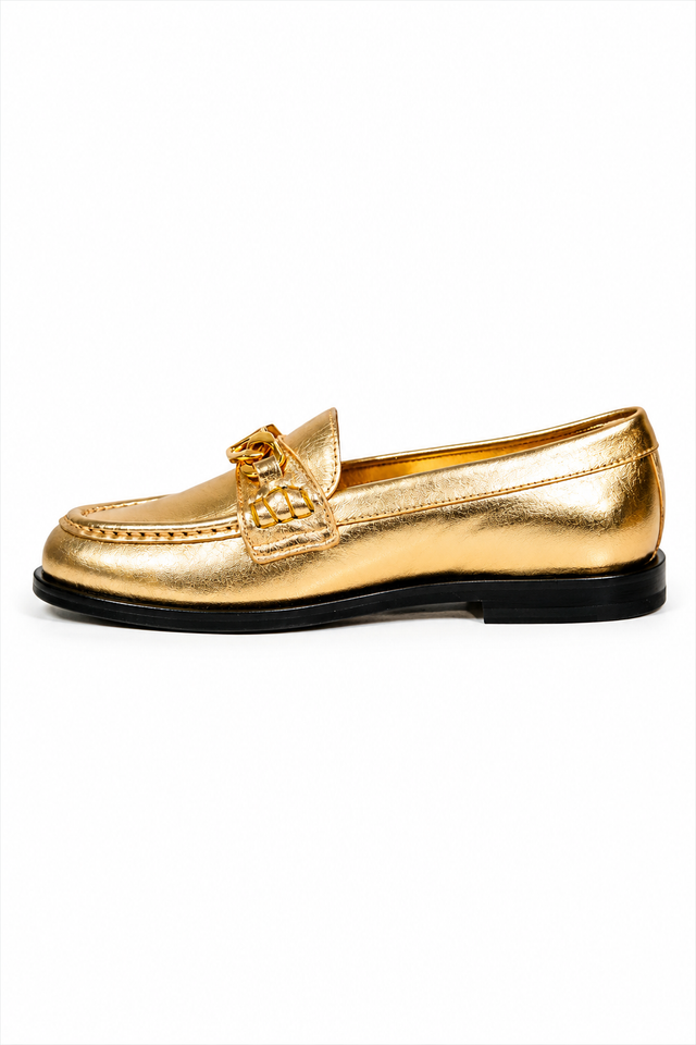Valentino Garavani – Loafer in Metallic-Gold