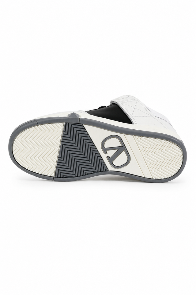 Valentino Garavani Panel Low-Top Sneakers – Burgundy, Black & Blue