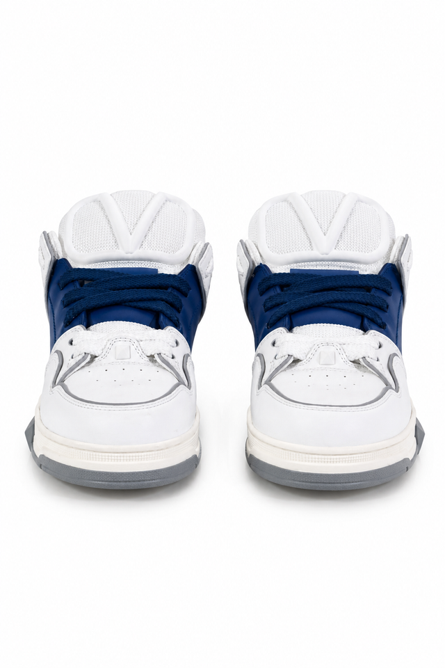 Valentino Garavani Panel Low-Top Sneakers – Burgundy, Black & Blue
