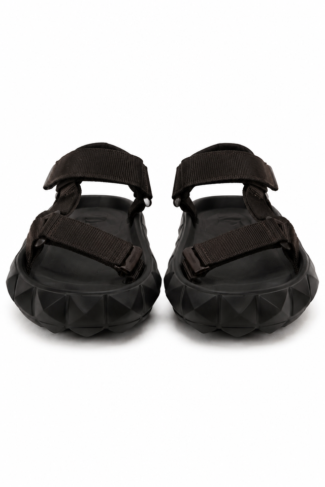 Valentino Garavani Roman Stud Utility Strap Sandals – Black