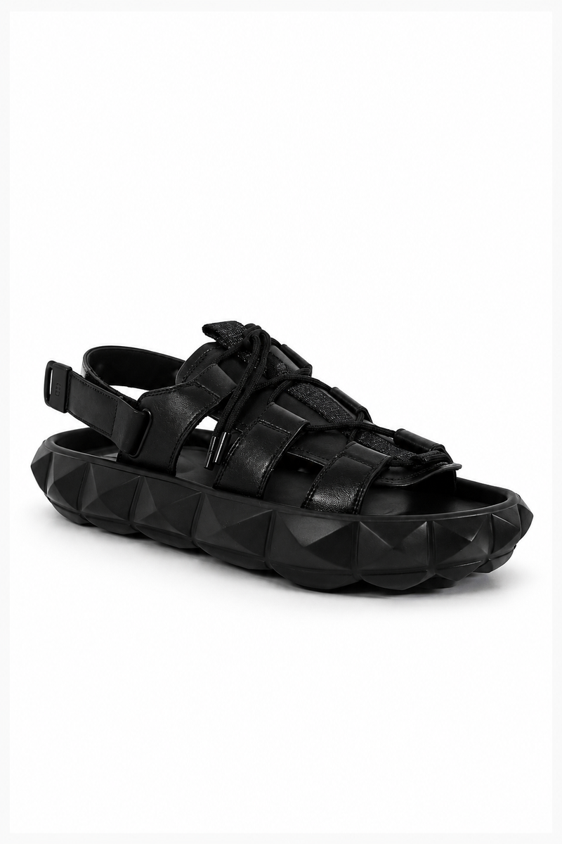 Valentino Garavani Roman Stud Cage Sandals – Black