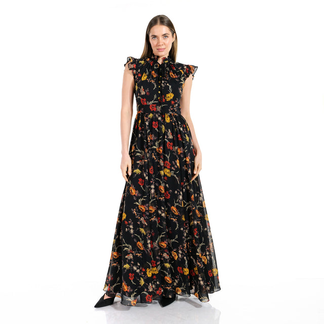 Mikael Aghal Autumn Bloom Maxi Dress