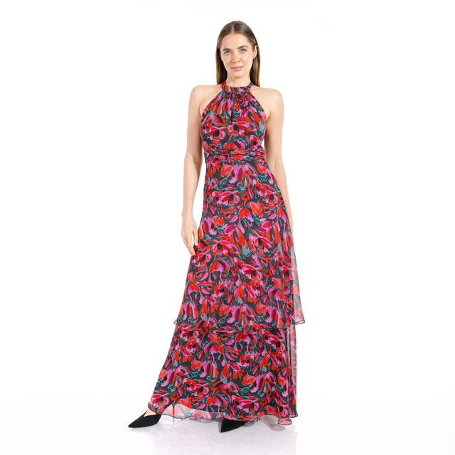 Mikael Aghal Botanical Halter Gown