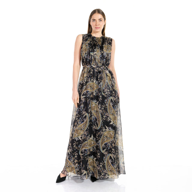 Mikael Aghal Nocturne Paisley Maxi Dress