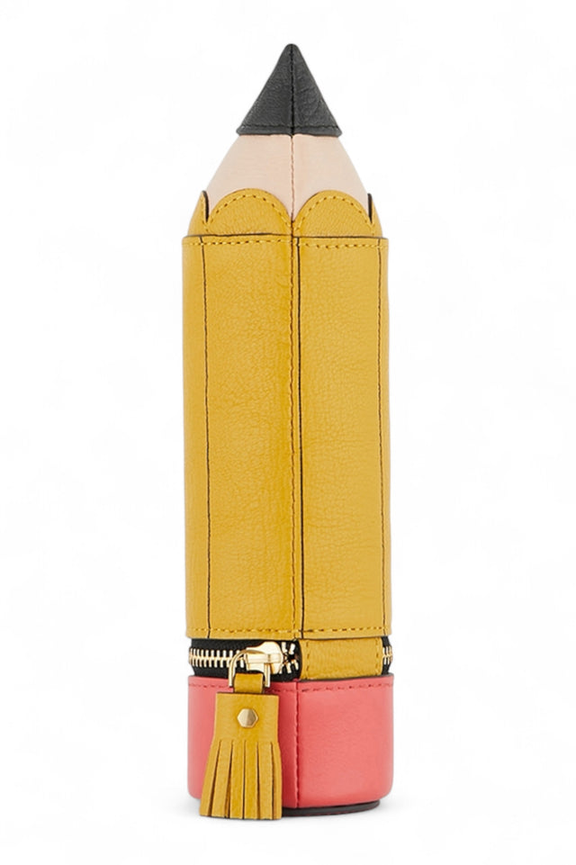 Anya Hindmarch “Have a Nice Day” Pencil Case in Python Leather