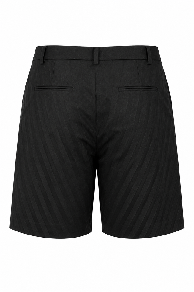 Valentino Tailored Pinstripe Shorts in Black