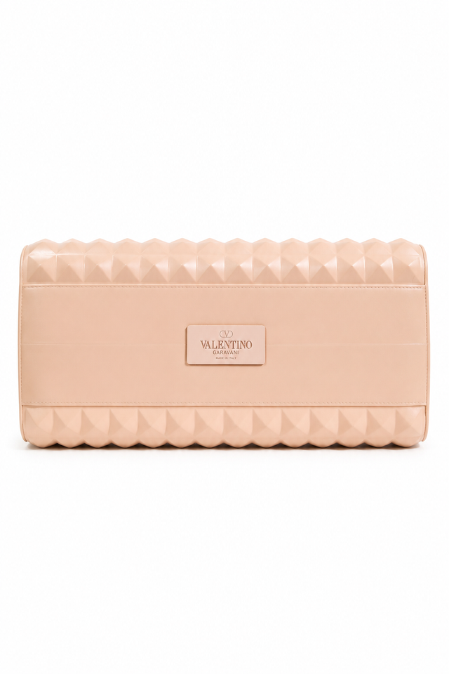 Valentino Garavani Roman Stud Rubber Tote Bag – Blush
