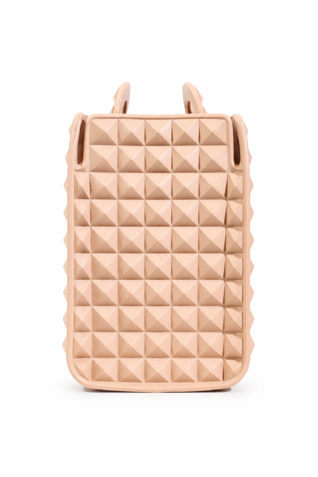 Valentino Garavani Roman Stud Rubber Tote Bag – Blush