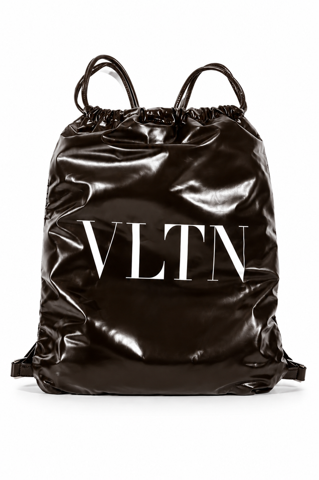 Valentino Garavani VLTN Drawstring Backpack – Black or Dark Brown