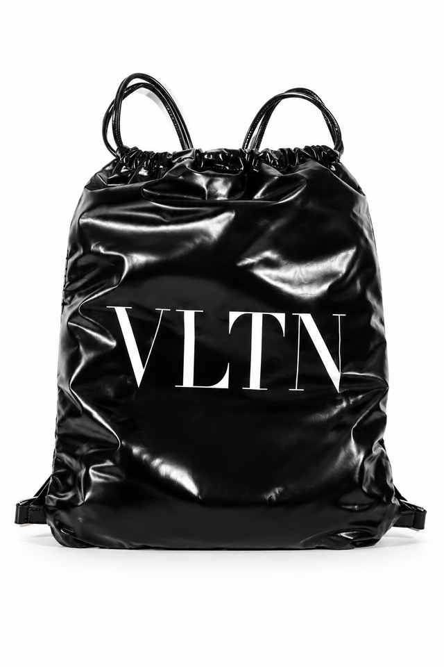 Valentino Garavani VLTN Drawstring Backpack – Black or Dark Brown