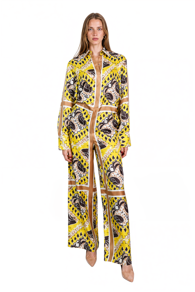 Valentino Geometric Print Silk Set
