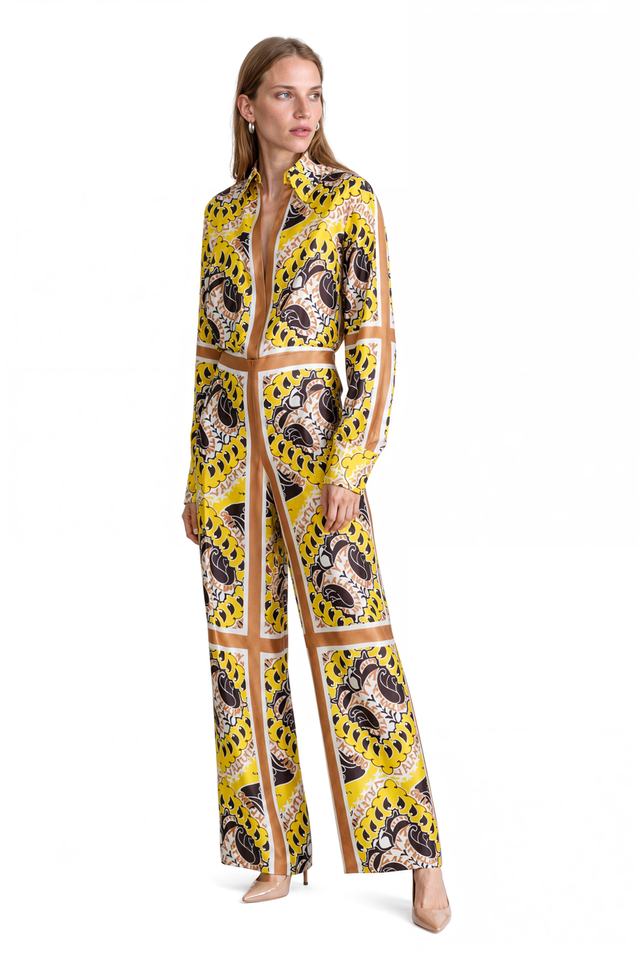 Valentino Geometric Print Silk Set