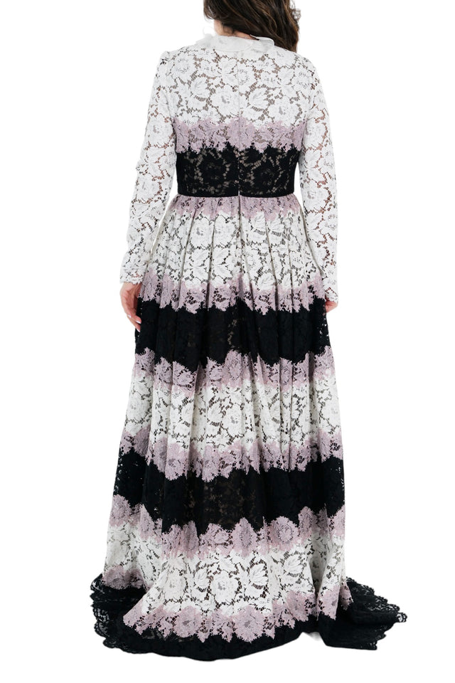 Valentino Monochrome Lace Elegance Gown